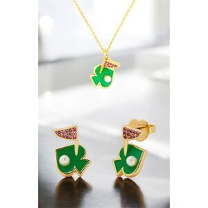 Kate Spade NWT necklace and earrings set - golf hole in one